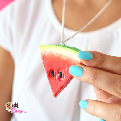 Watermelon slice necklace 